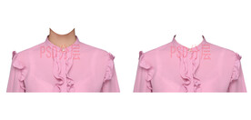 女款粉色证件照休闲装psd