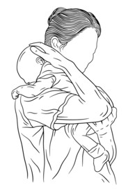 母爱插画 