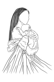 母爱插画 