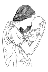 母爱插画 