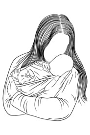 母爱插画