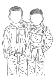 兄弟插画 