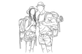 旅游情侣 