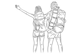 旅游情侣 