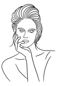 简笔画美女