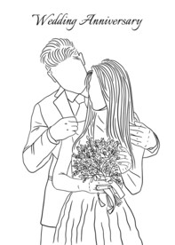 线描情侣 