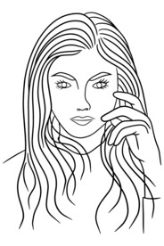简笔画美女