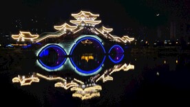 息县龙湖公园夜景