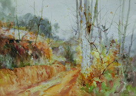 水彩画红土乡音