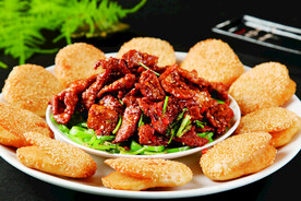 小烧饼烧肉