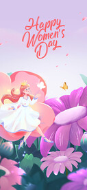 H5女神节手机海报