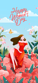H5女神节手机海报