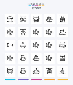 线性交通工具icon