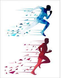 粒子跑步人物