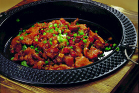 铁板蒙古鹅肉