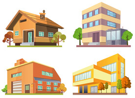 卡通房屋建筑