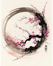 水墨樱花
