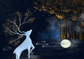 意境童话仙鹿