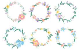 手绘花环