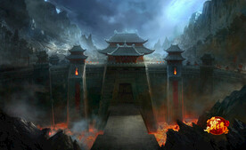 古风 传统建筑 山水风景 亭台
