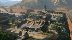 古风 传统建筑 山水风景 亭台