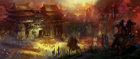 古风 传统建筑 山水风景 亭台