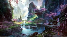 古风 传统建筑 山水风景 亭台