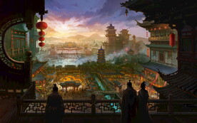 古风 传统建筑 山水风景 亭台