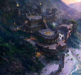 古风 传统建筑 山水风景 亭台