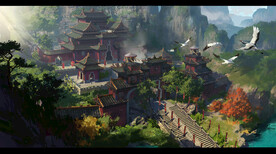 古风 传统建筑 山水风景 亭台