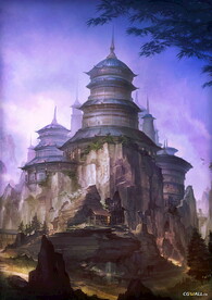 古风 传统建筑 山水风景 亭台
