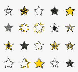 手绘星星图标