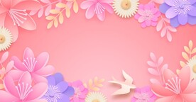  粉色花朵背景
