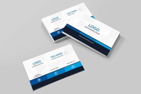 蓝色商务名片