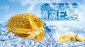 夏日素材冰镇榴莲