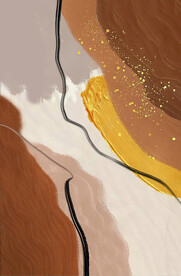 北欧轻奢油画抽象肌理画