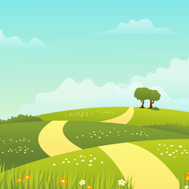 春天卡通自然