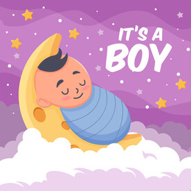 卡通男婴图片