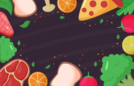 手绘食物背景图片