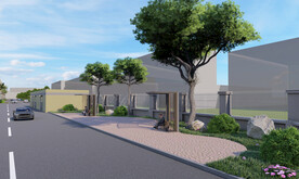 园区休闲区园林效果图