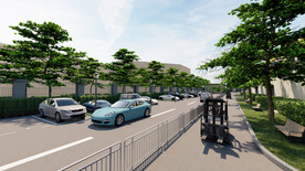 停车场园林效果图