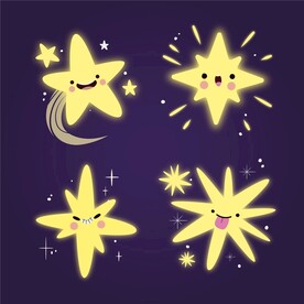卡通发光星星