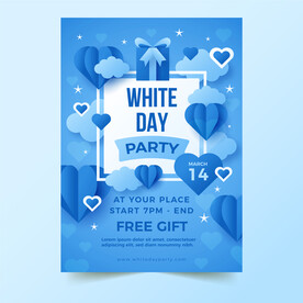 白色情人节海报