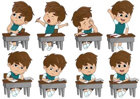 卡通小学生 