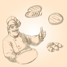 面点师傅插画 