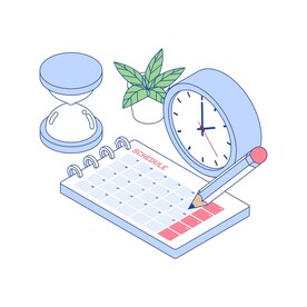 日程安排提醒插画