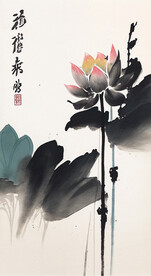 国画荷花图