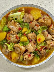 生菜烧鸡