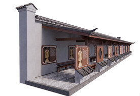 中式长廊效果图