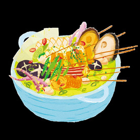 手绘麻辣串串